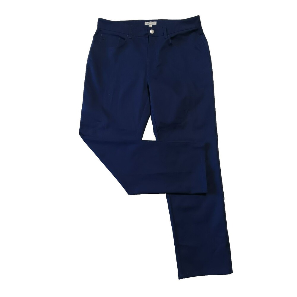 Peter Millar 34x28 (Altered) Navy Blue Golf Pants 5 Pocket Chino Performance